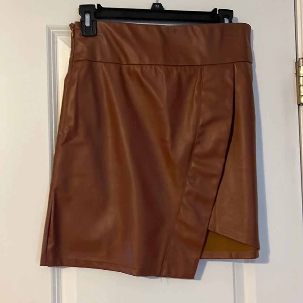 Faux leather skirt